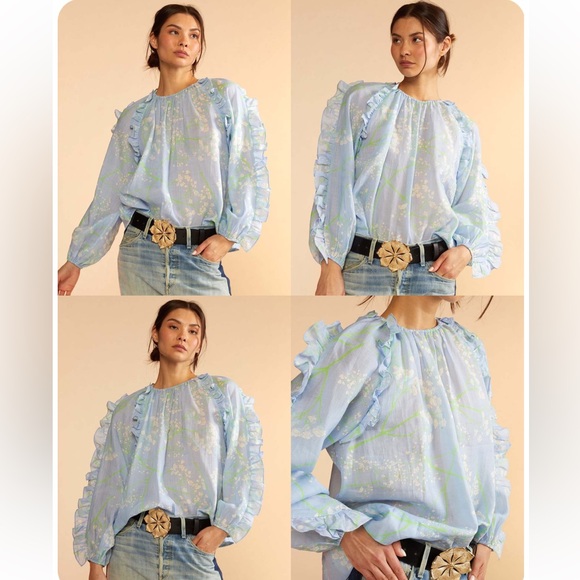 Cynthia Rowley Claudia Blouse - Sz. L - NWT - Picture 2 of 7